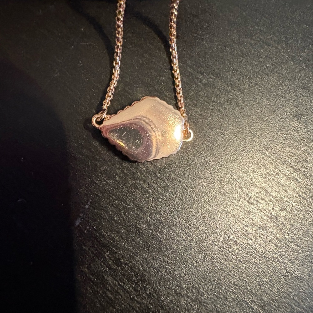 Kendra Scott Rose Gold Drusy Necklace - Picture 4 of 8